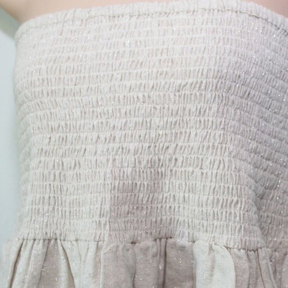 Spell & The Gypsy Collective Lola Ruched Mini Skirt Biscuit Beige Medium H13378 - Picture 7 of 12